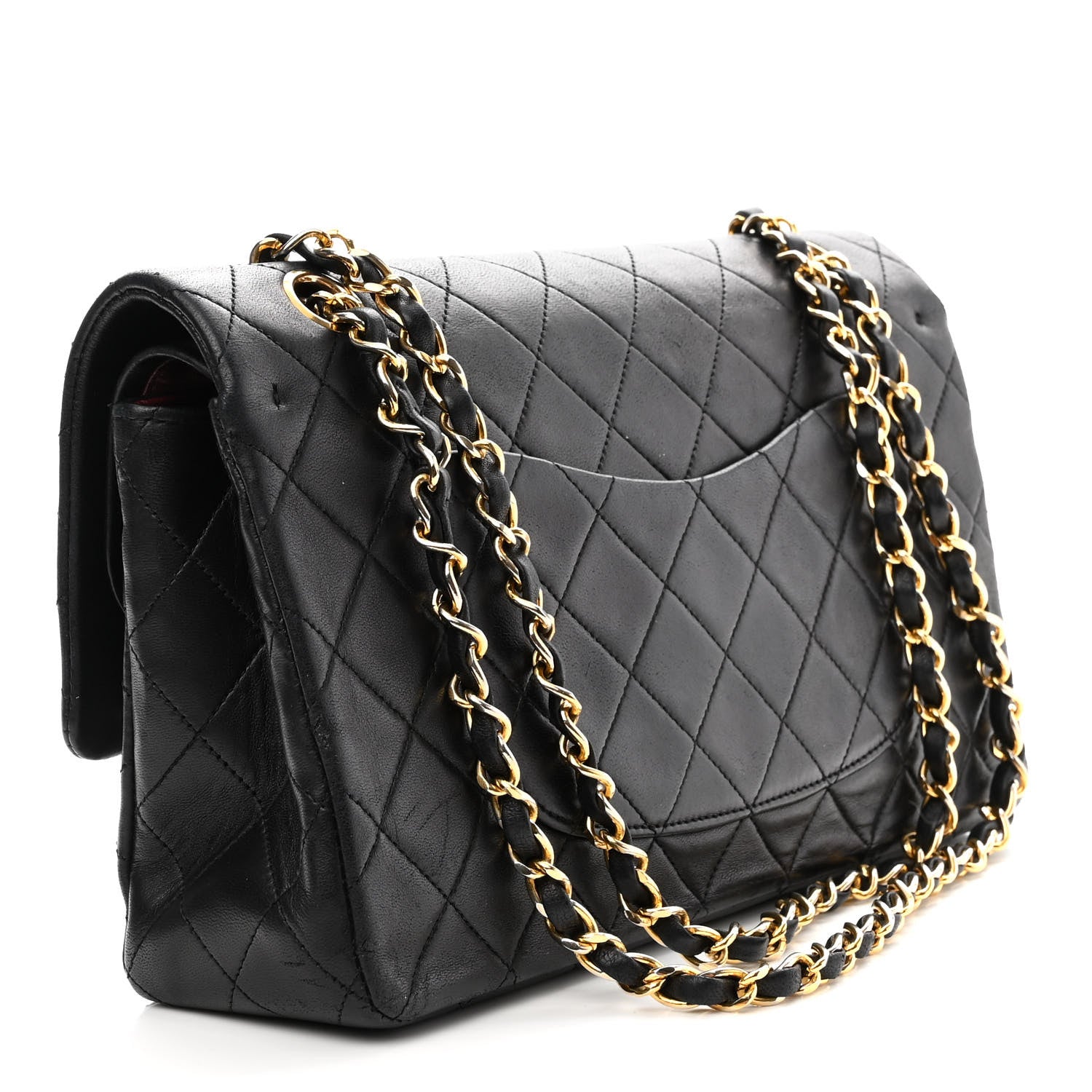 Chanel Lambskin Quilted Medium Double Flap Black 3 of 15