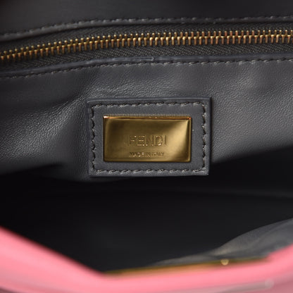 Fendi Nappa Colorblock Mini Peekaboo Iconic Satchel Rosa Fluo Oxigen Slate 6 of 9