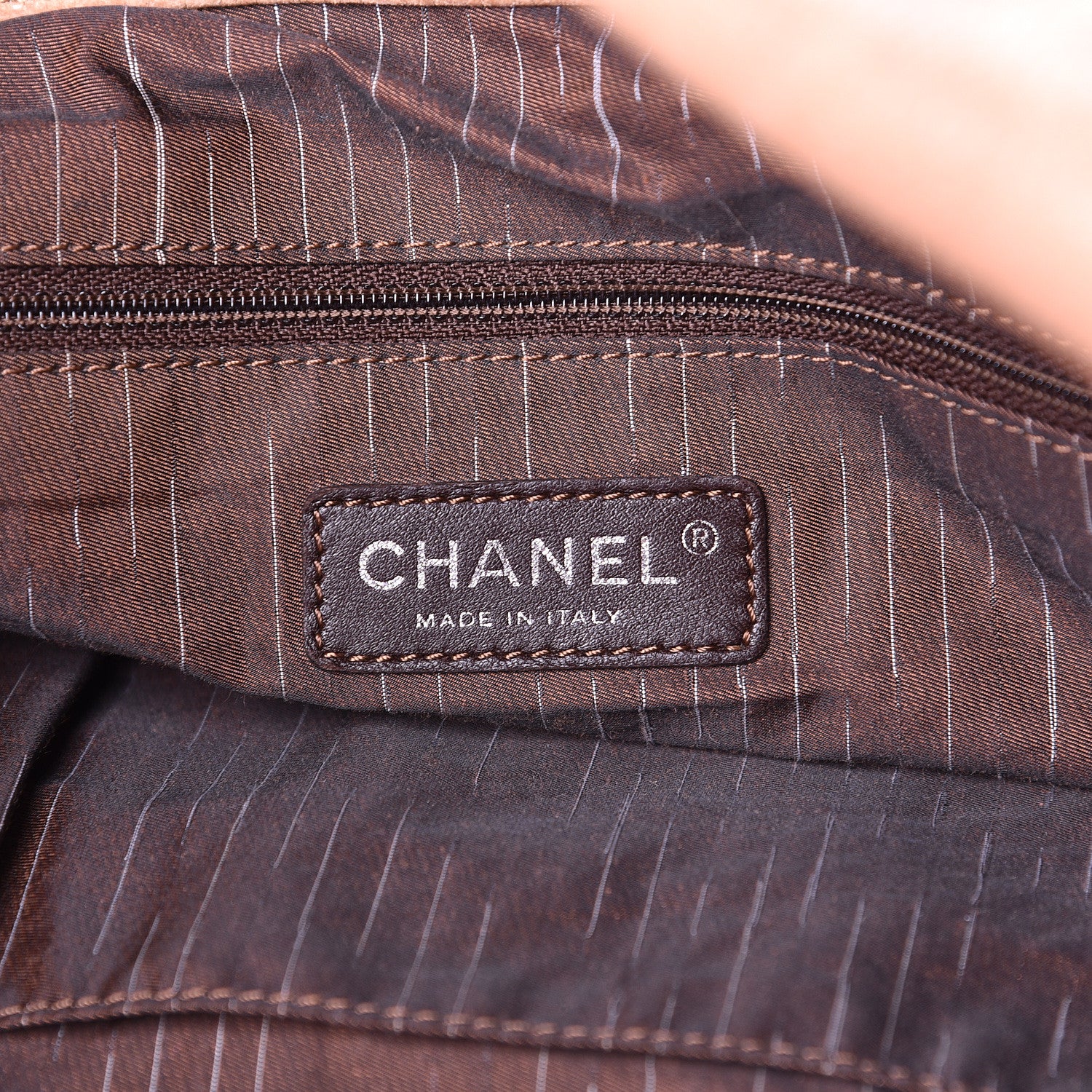 Chanel Washed Calfskin Drawstring Tote Beige 6 of 12