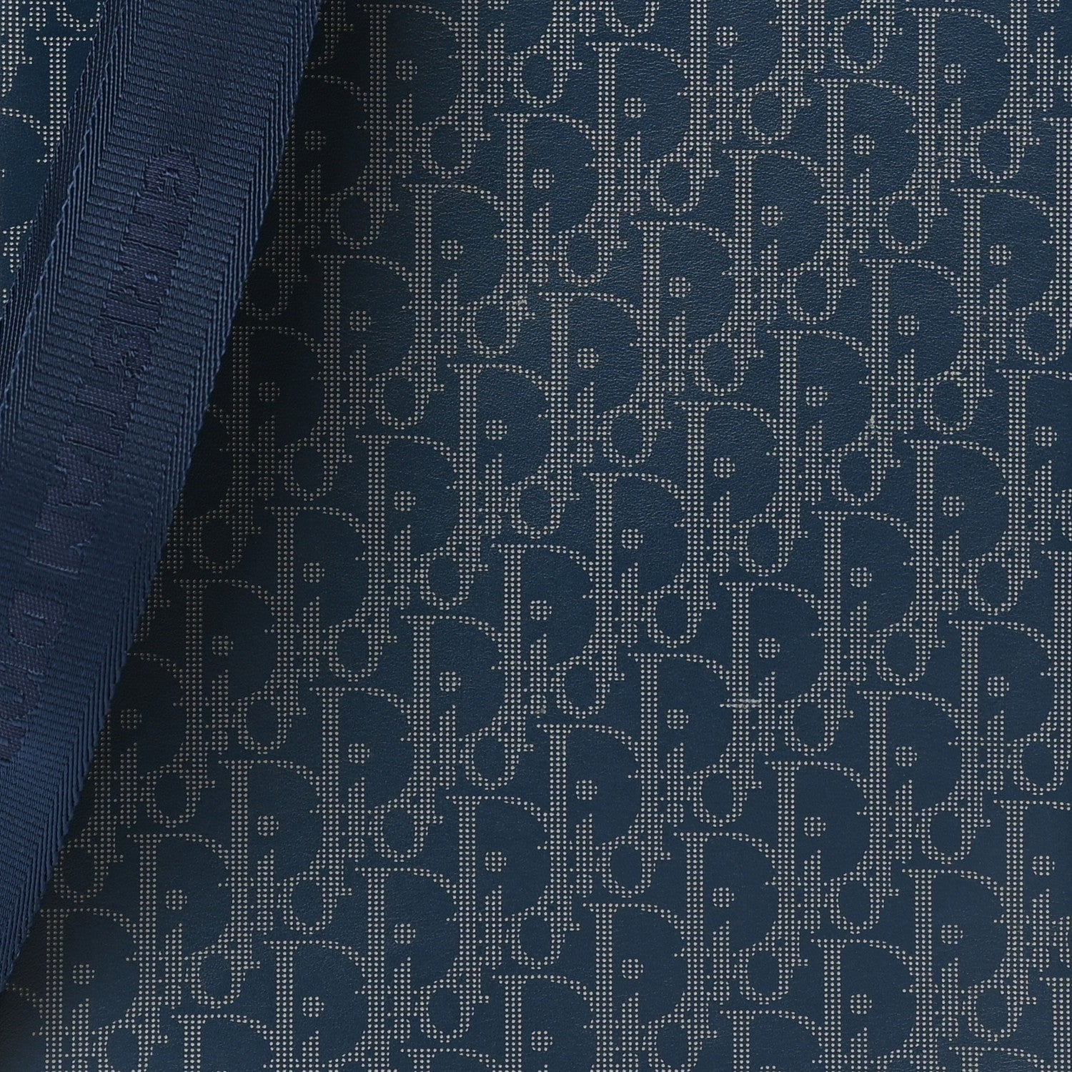 Christian Dior Calfskin Perforated Oblique Galaxy Marsupio World Tour Pelle Sling Navy Blue 8 of 10