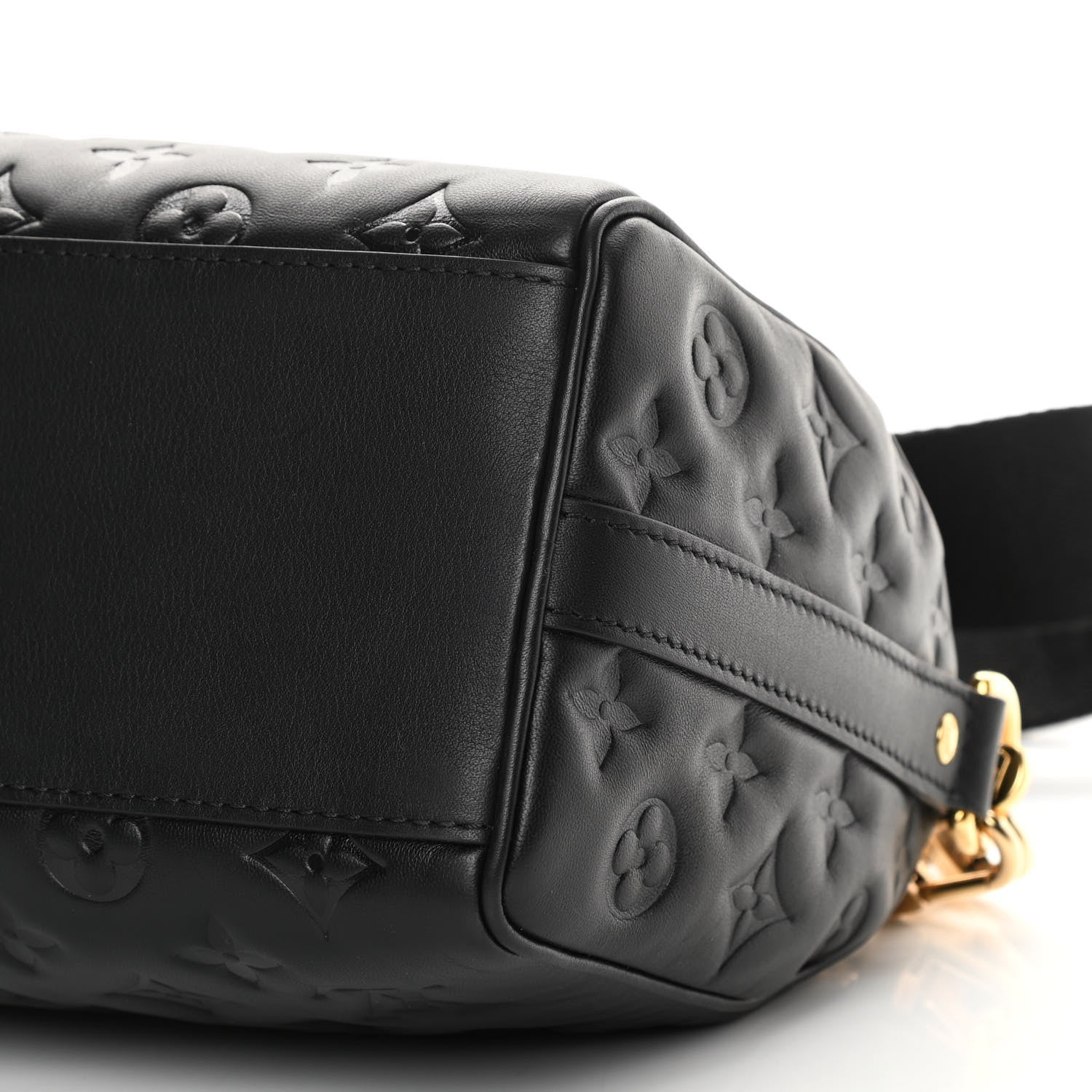 Louis Vuitton Lambskin Embossed Monogram Speedy 22 Bandouliere Black 9 of 9