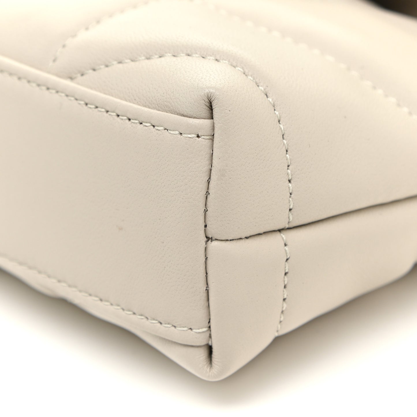 Lambskin Monogram Loulou Puffer Pouch Clutch Crema Soft