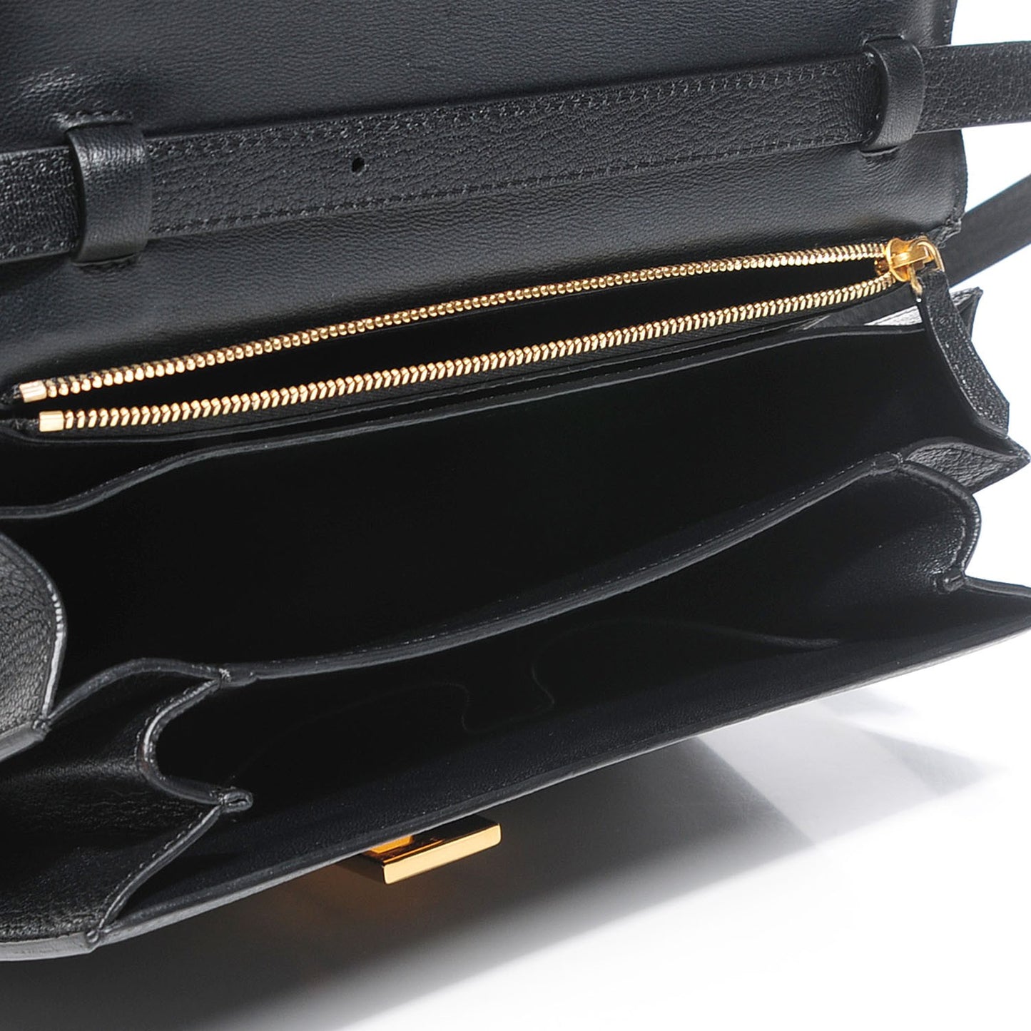 Goatskin Medium Classic Box Flap Bag Black