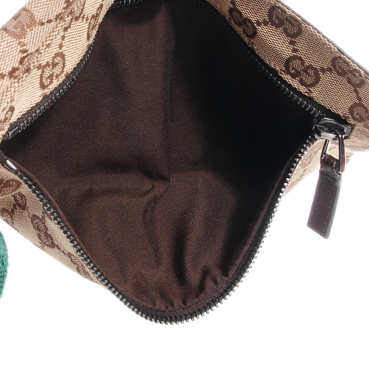 Gucci GG Monogram Web Double Pocket Belt Bag Dark Brown 5 of 9
