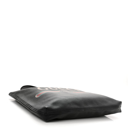 Gucci Calfskin Mens Logo Vertical Shopping Tote Black 5 of 10