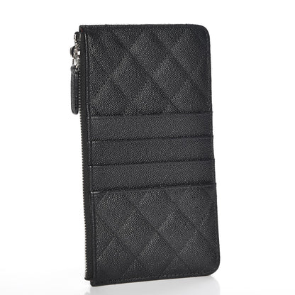 Chanel Caviar Quilted Classic Flat Wallet Pouch Black 3 of 8