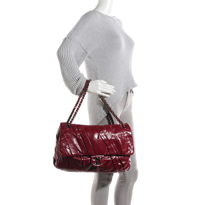 Chanel Glazed Calfskin Twisted Maxi Flap Red 2 of 8