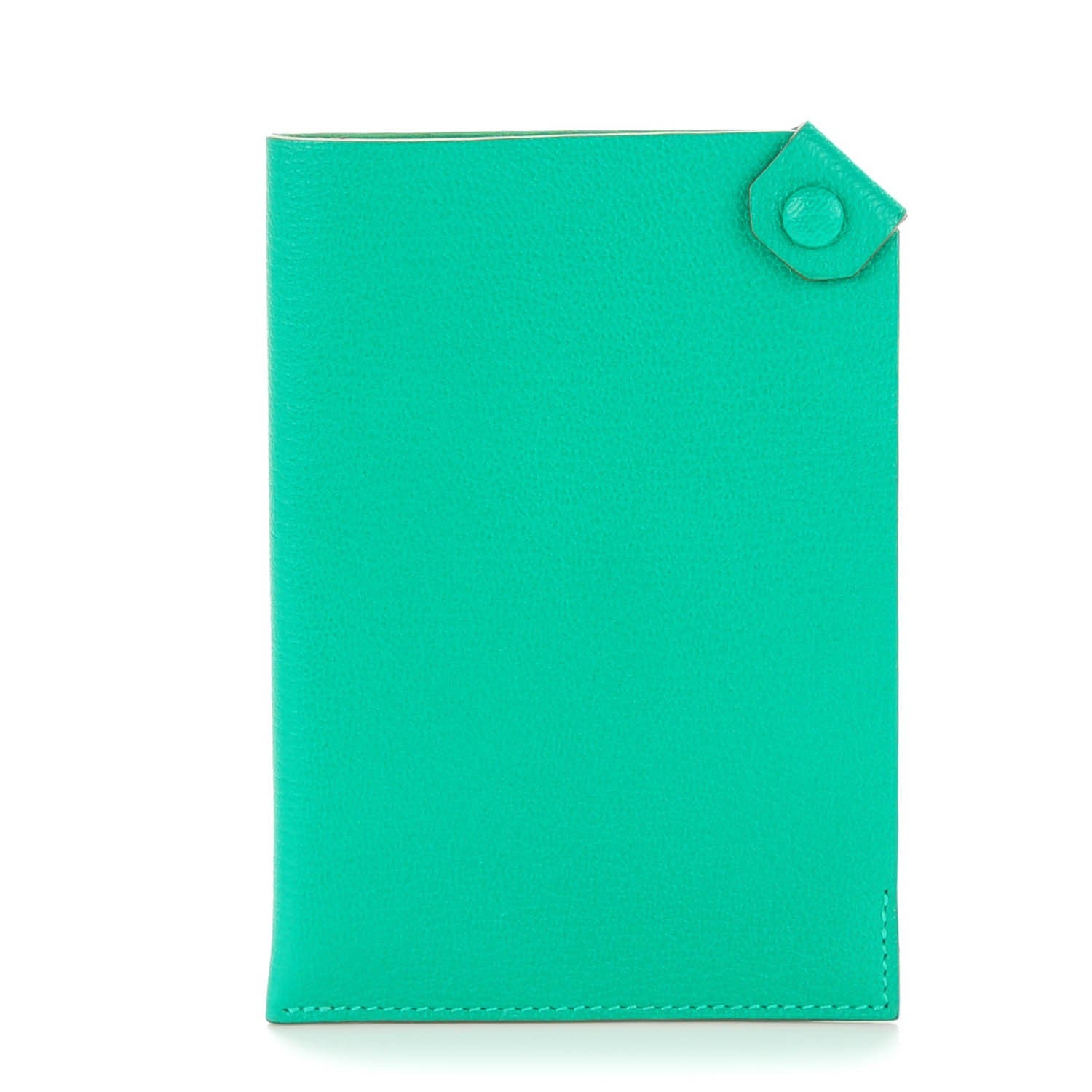 Hermes Chevre Mysore Tarmac PM Passport Holder Menthe 1 of 7