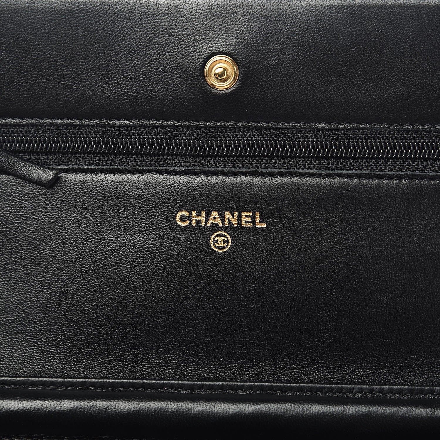 Chanel Lambskin Quilted Wallet On Chain WOC Black 6 of 12