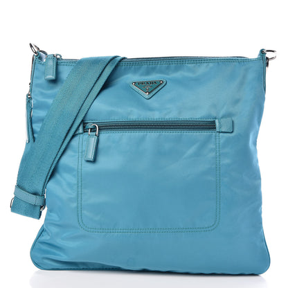 Prada Nylon Vela Flat Messenger Bag Turchese 1 of 10