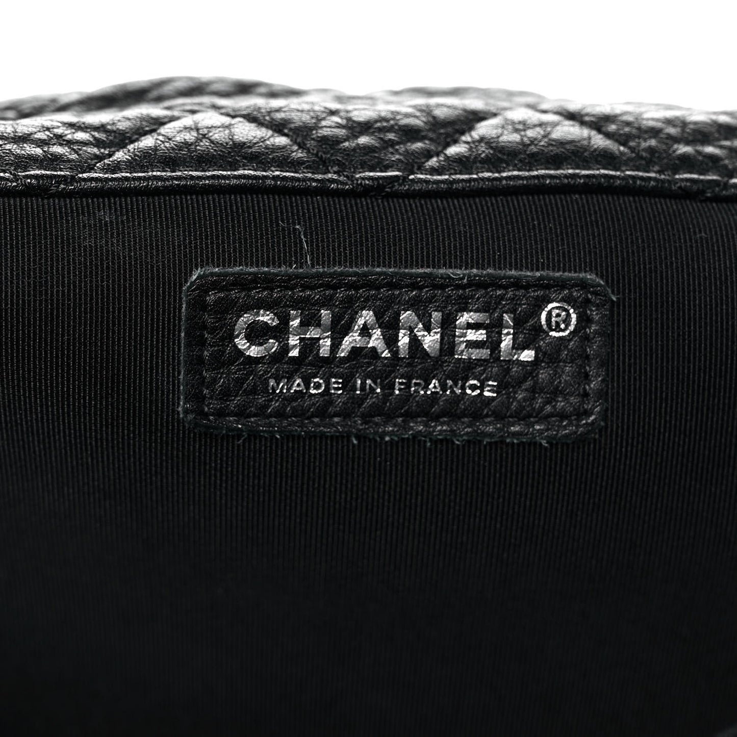 Calfskin Quilted XXL Travel Flap Bag Black