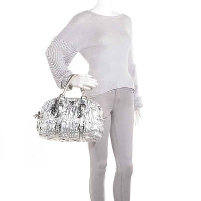 Prada Nappa Gaufre Bowler Argento 2 of 10