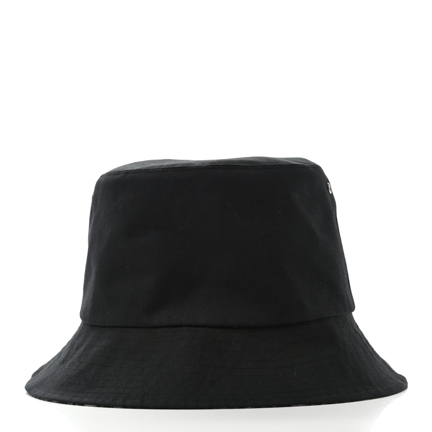 Christian Dior Polyester Cotton Oblique Teddy-D Brim Bucket Hat 57 Black 6 of 23