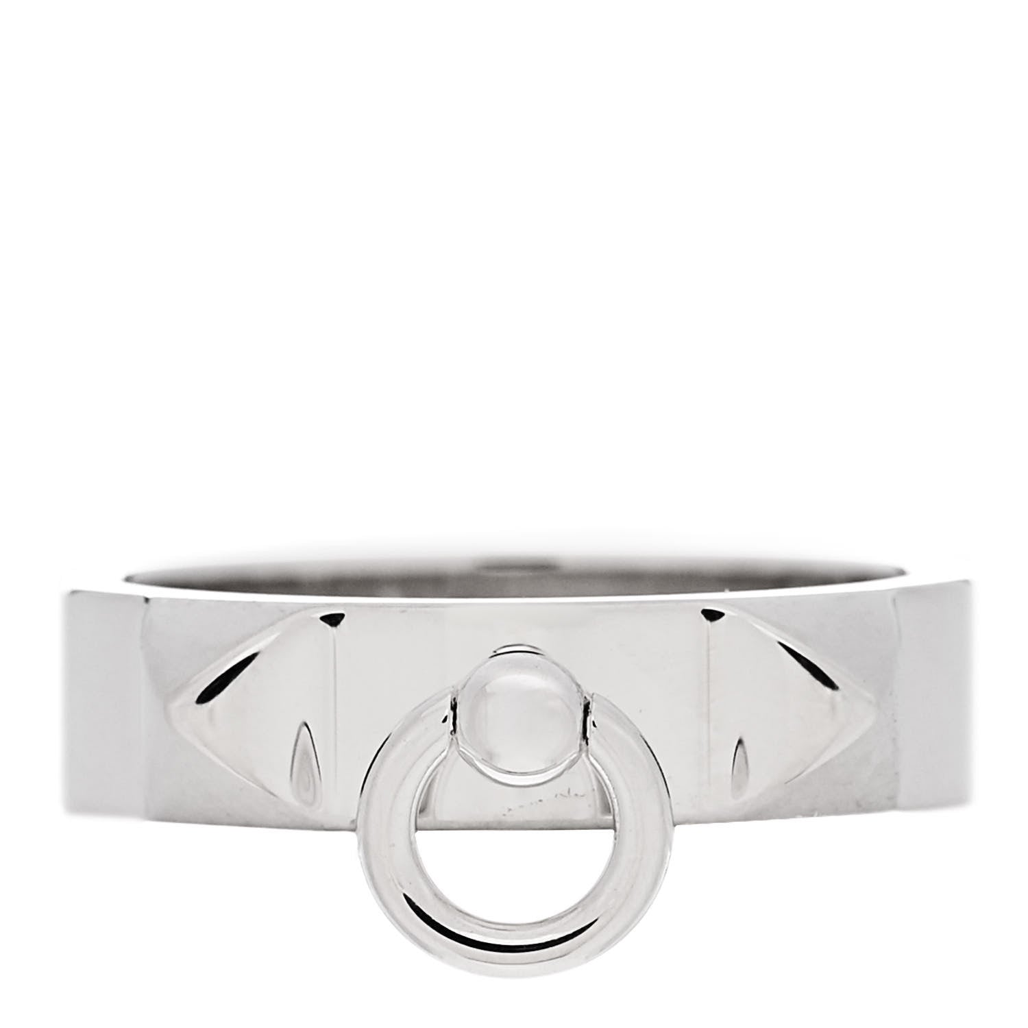 Hermes Sterling Silver PM Collier De Chien Ring 55 7.25 1 of 5