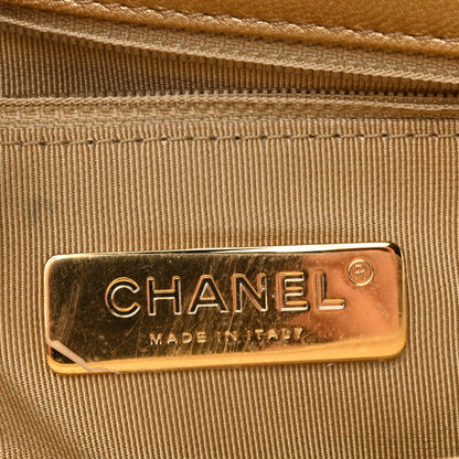 Chanel Metallic Goatskin Quilted Medium Chanel 19 Flap Gold 6 of 12