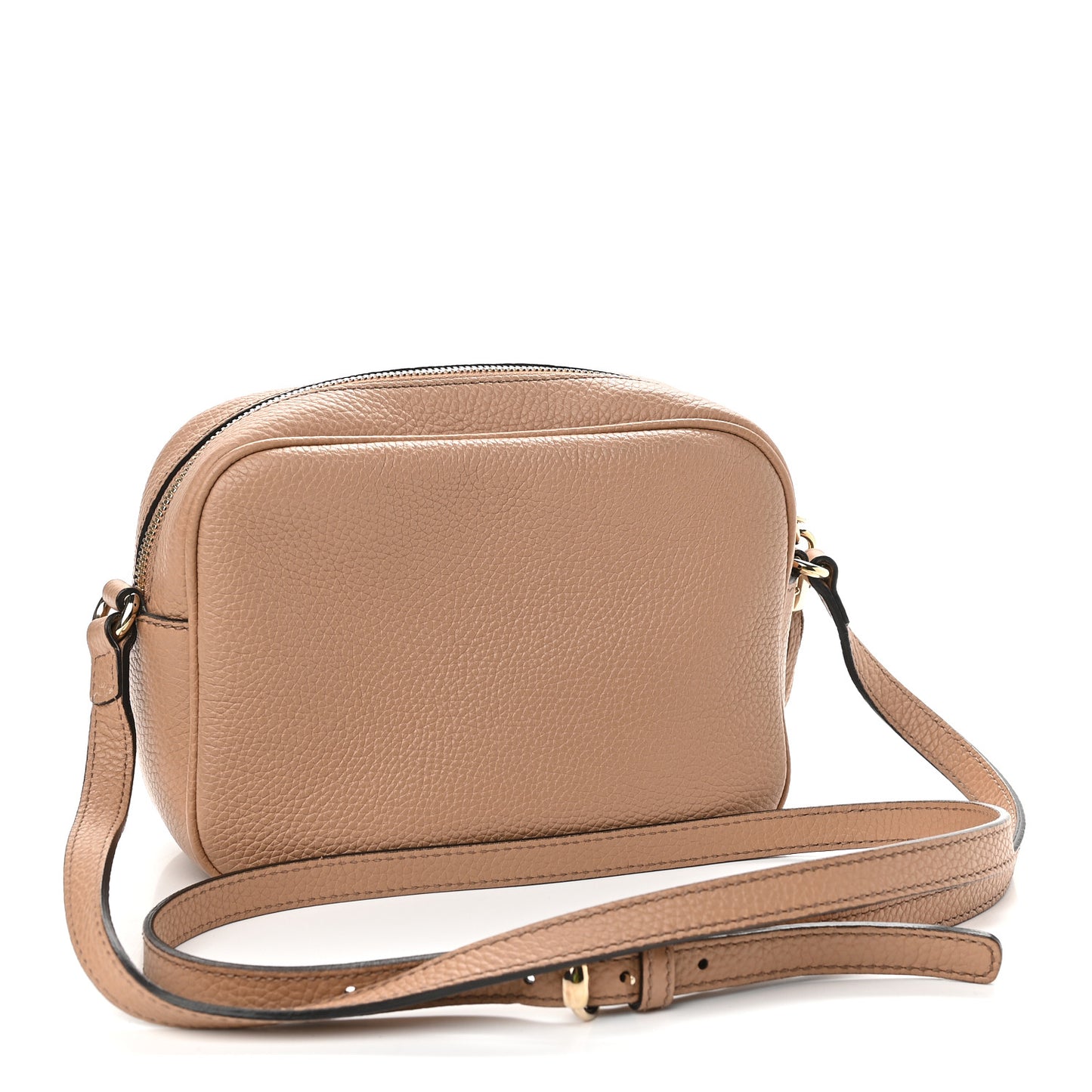Pebbled Calfskin Small Soho Disco Bag Camelia