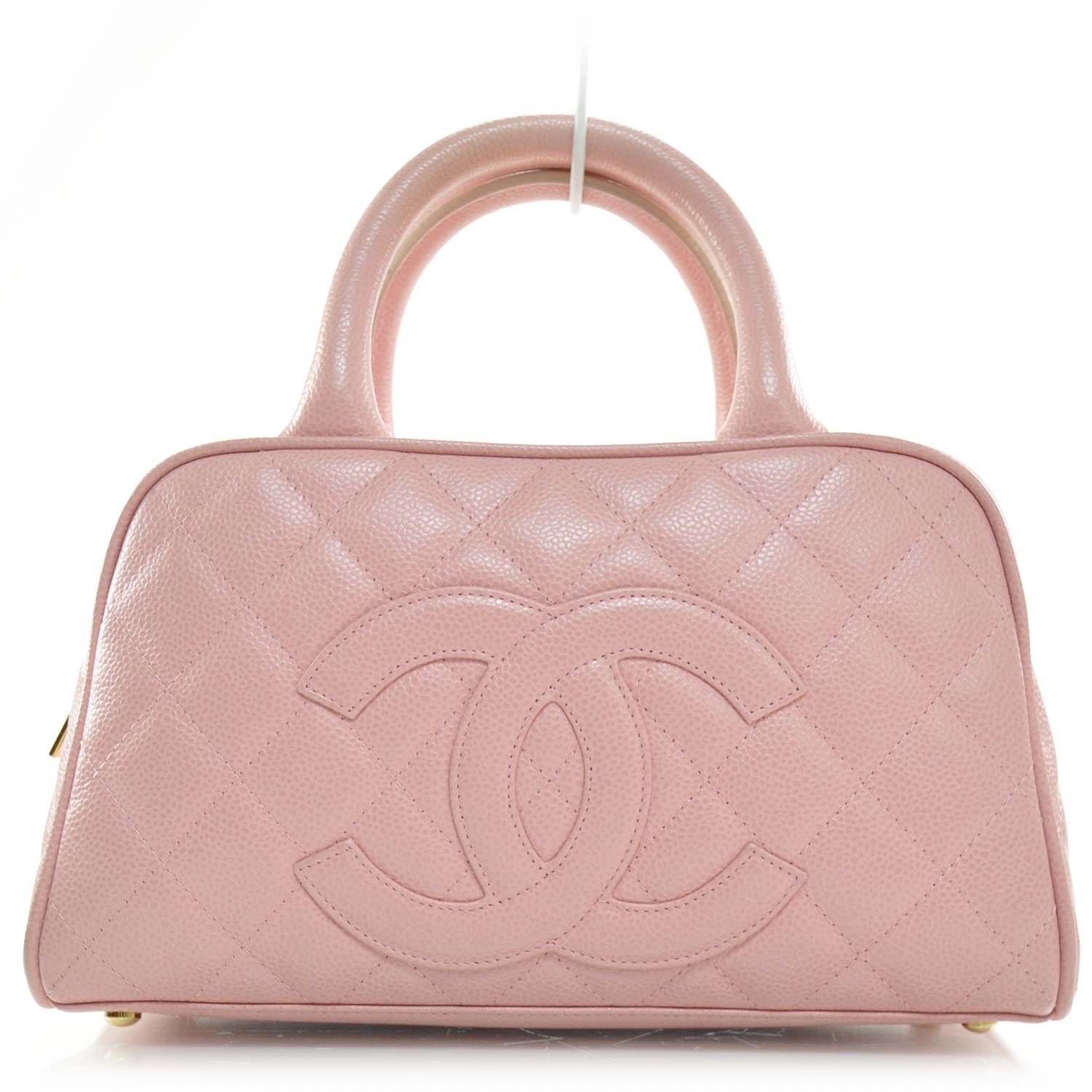 Chanel Caviar Quilted Small Bowler Pink 1 of 9