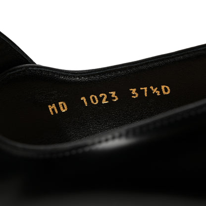 Christian Dior Brushed Calfskin Uniform 30mm Pumps 37.5 Black 9 of 10