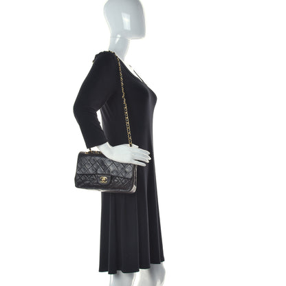 Chanel Lambskin Quilted Small Double Flap Black 2 of 13