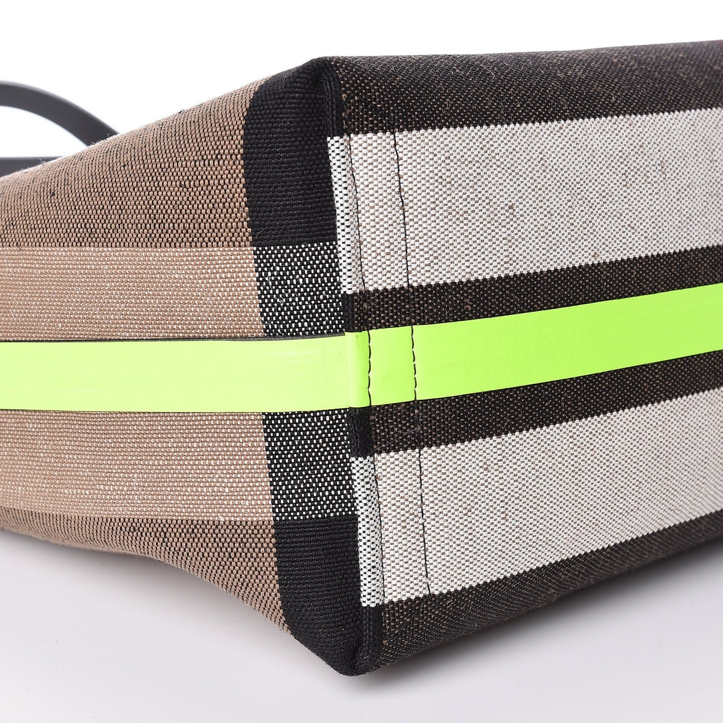 Canvas Mega Check The Giant Reversible Tote Black Neon Yellow