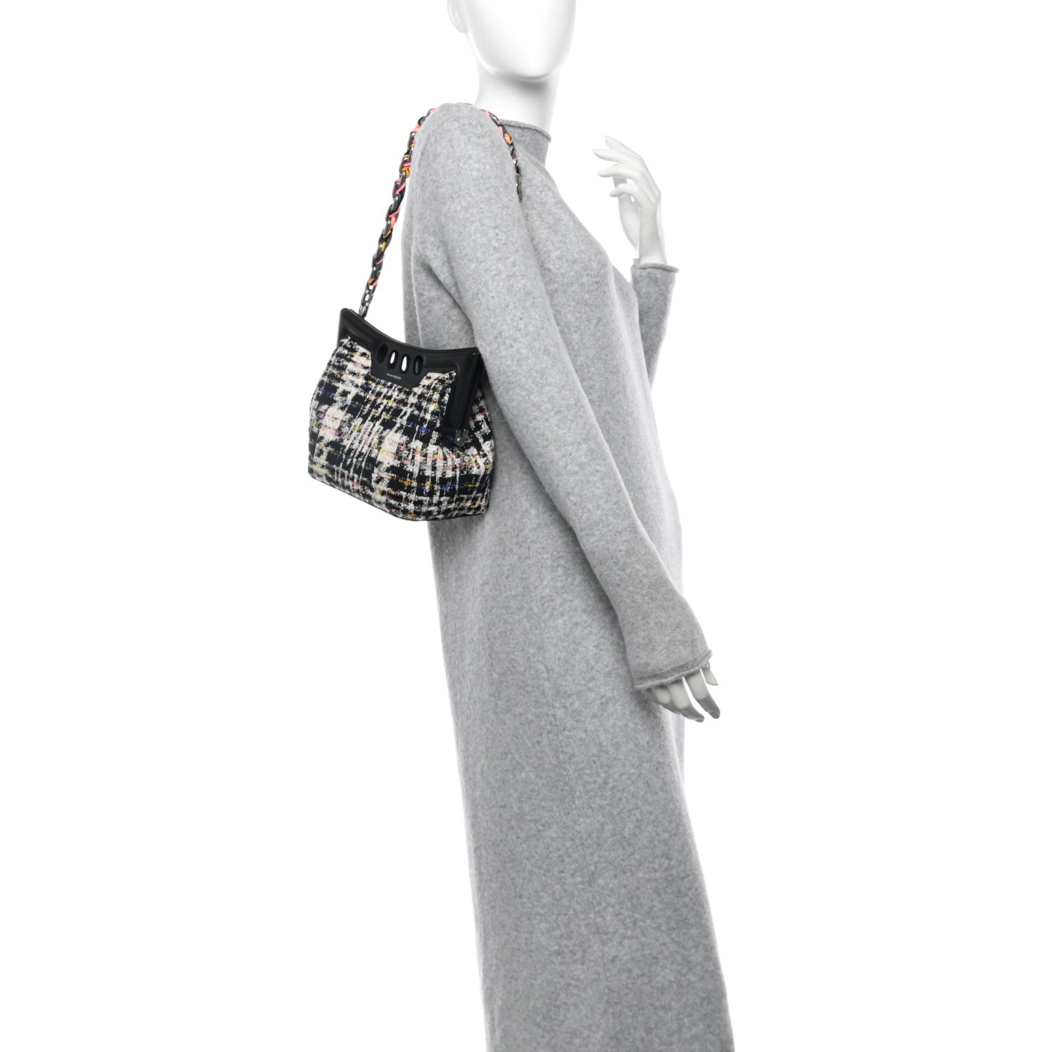Alexander McQueen Tweed The Peak Small Chain Bag Multicolor 2 of 12
