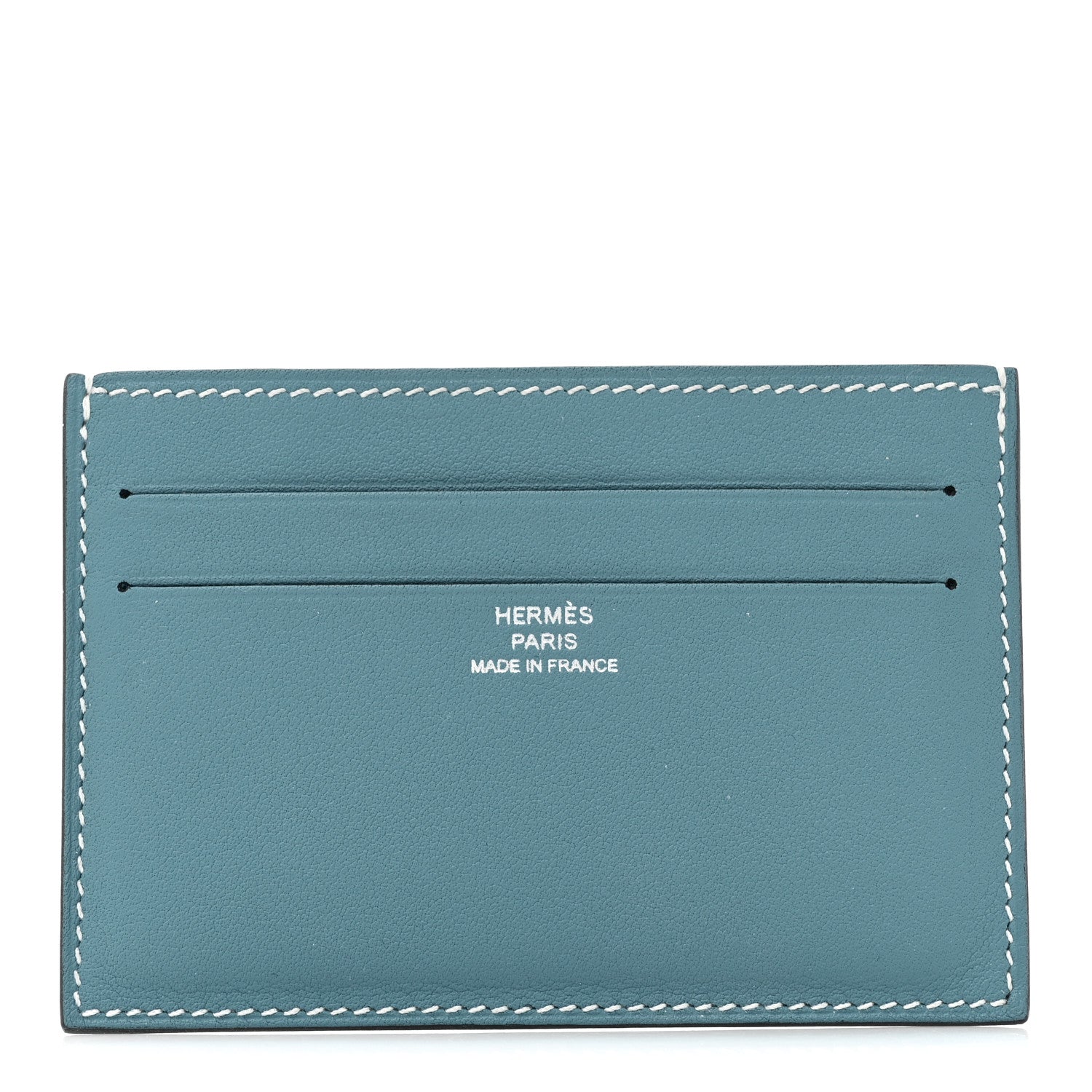 Hermes Swift Citizen Twill Card Case New Bleu Jean 1 of 10