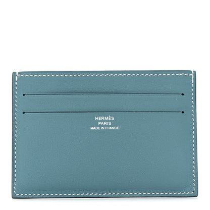 Hermes Swift Citizen Twill Card Case New Bleu Jean 1 of 10