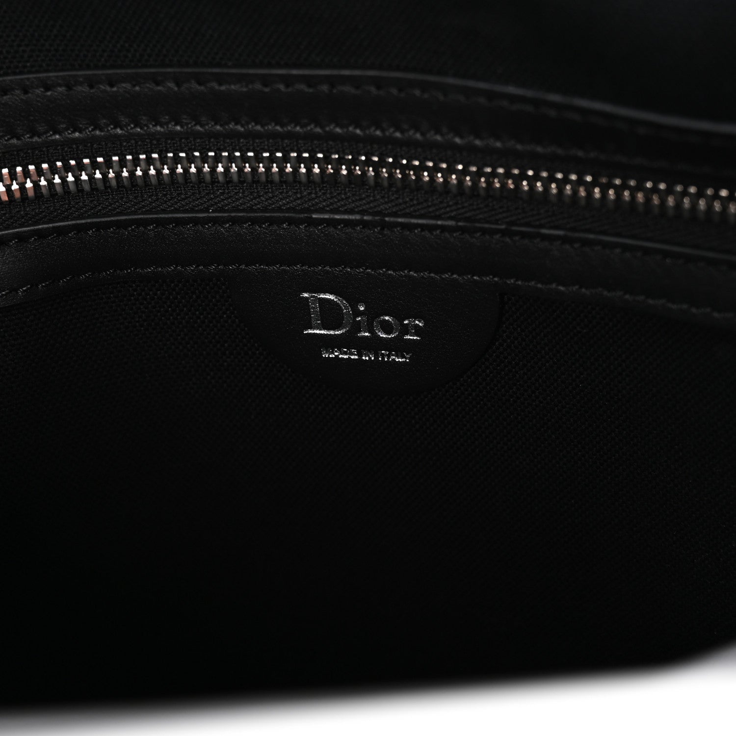 Christian Dior Canvas Embroidered Medium Jett Messenger Black White 6 of 11