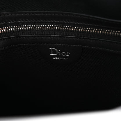 Christian Dior Canvas Embroidered Medium Jett Messenger Black White 6 of 11
