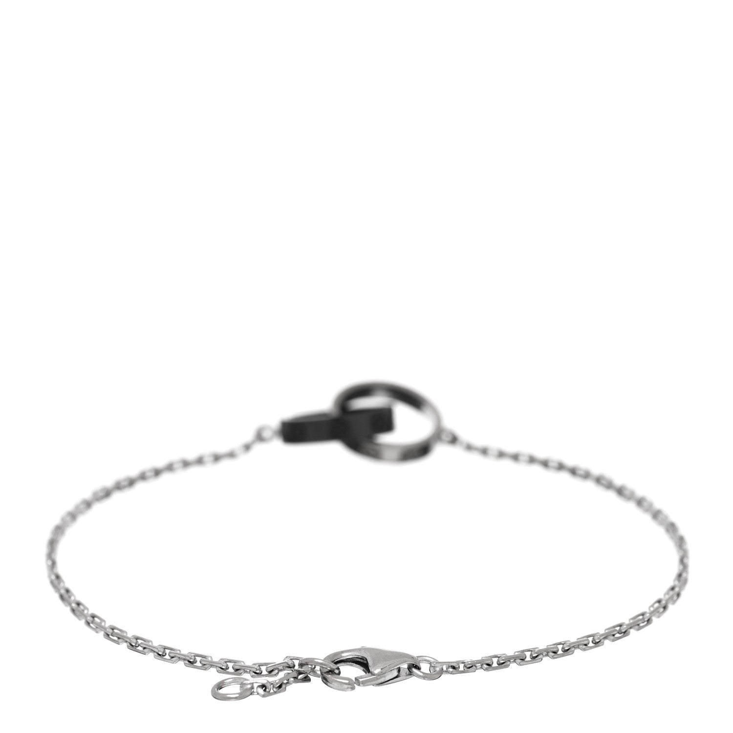 Cartier 18K White Gold Black Ceramic Interlocking LOVE Bracelet 2 of 3