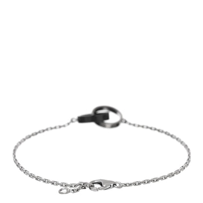 Cartier 18K White Gold Black Ceramic Interlocking LOVE Bracelet 2 of 3