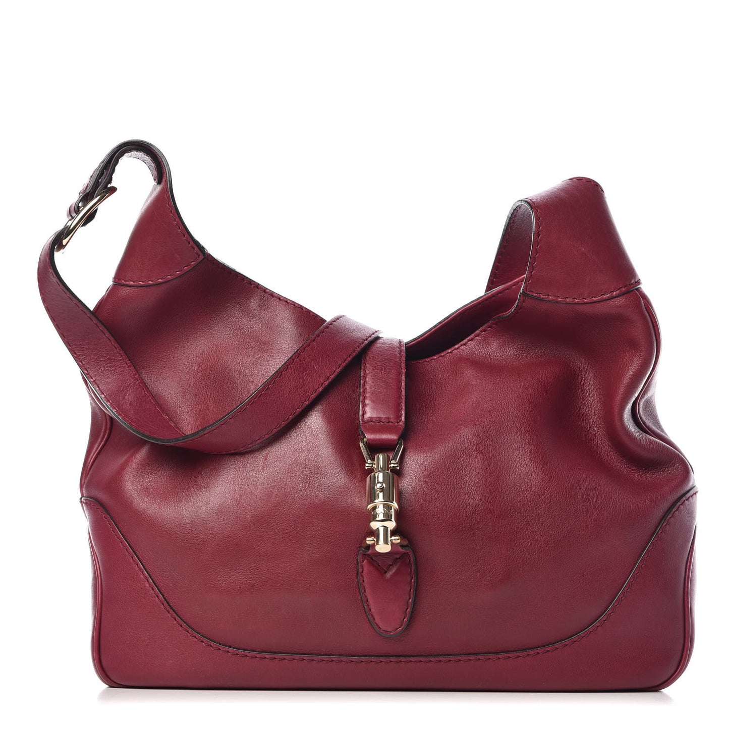 Calfskin Medium Jackie Shoulder Bag Burgundy