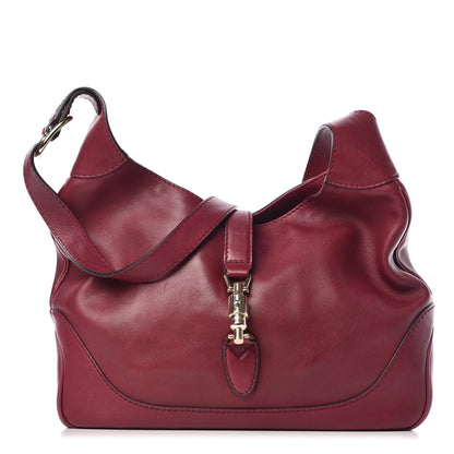 Gucci Calfskin Medium Jackie Shoulder Bag Burgundy 1 of 17