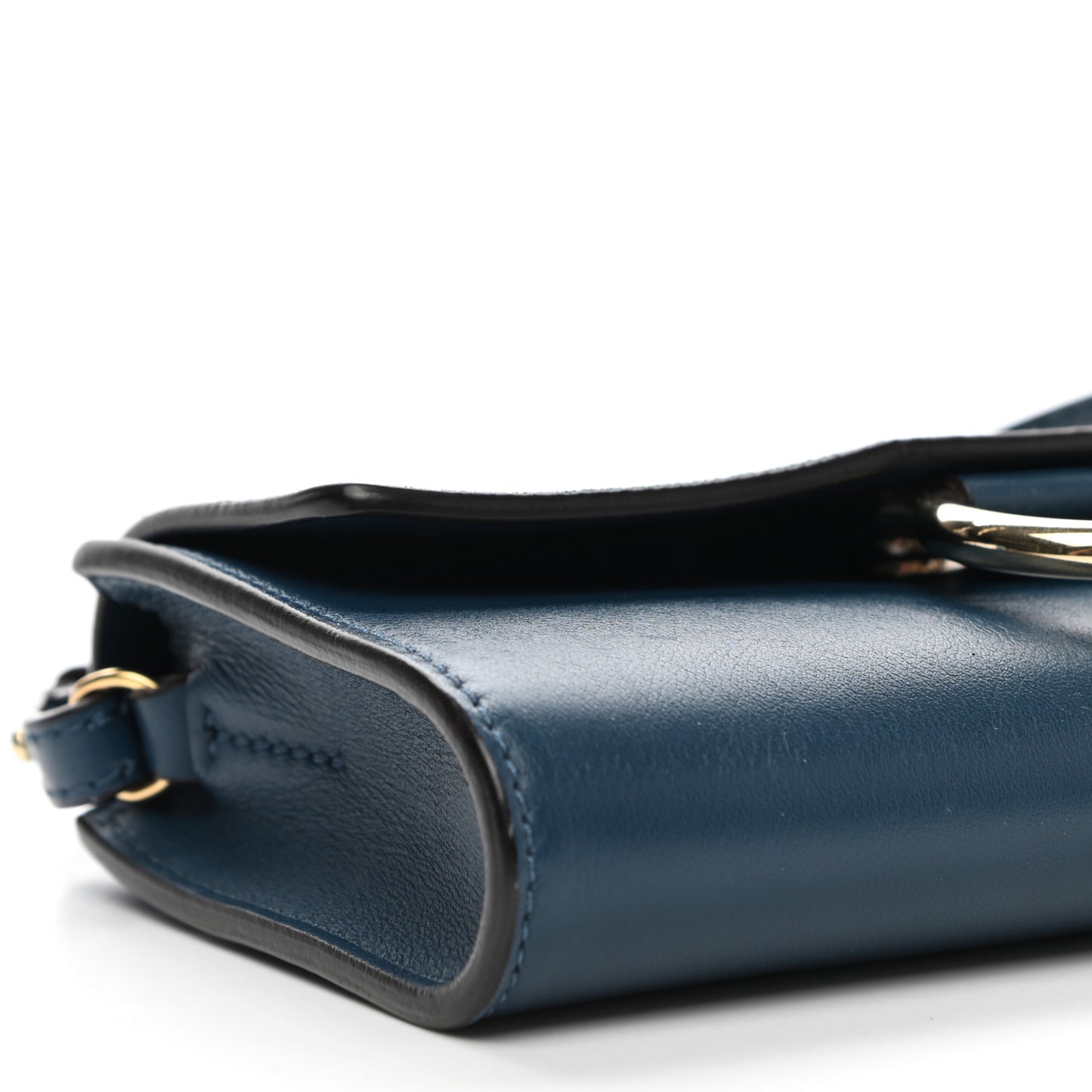 Suede Calfskin Mini Faye Shoulder Bag Majolica Blue