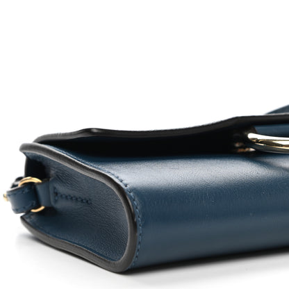 Chloe Suede Calfskin Mini Faye Shoulder Bag Majolica Blue 8 of 11