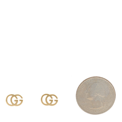 Gucci 18K Yellow Gold GG Tissue Stud Earrings 2 of 5