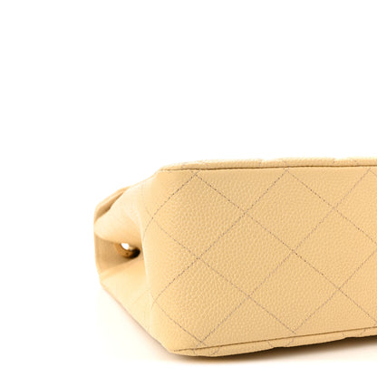 Chanel Caviar Quilted Jumbo Single Flap Beige 9 of 11