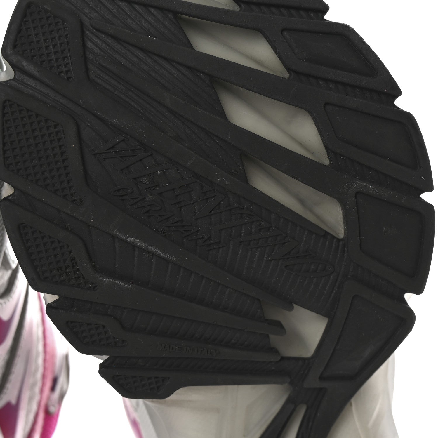 Valentino Garavani Mesh Calfskin Rockstud Womens Platform Sneakers 36.5 Fuxia Multicolor 7 of 10