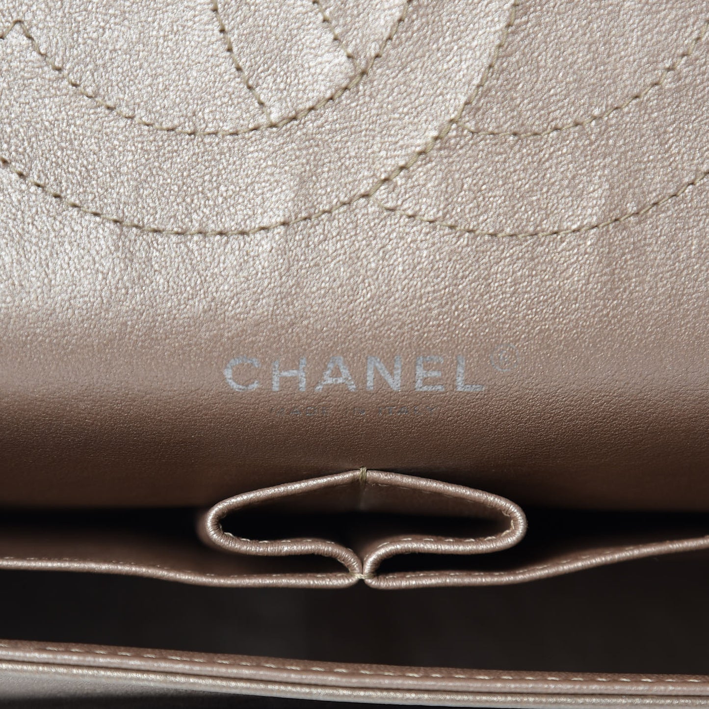 Metallic Lambskin Quilted Jumbo Double Flap Gold