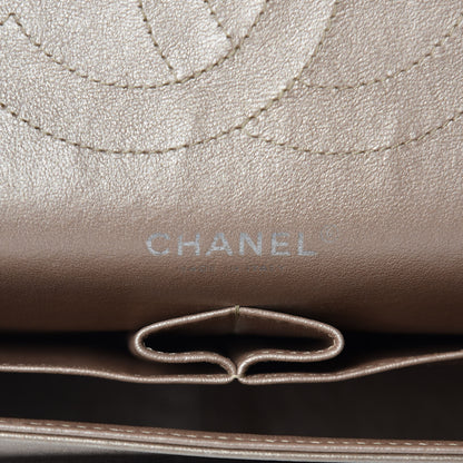 Chanel Metallic Lambskin Quilted Jumbo Double Flap Gold 12 of 15