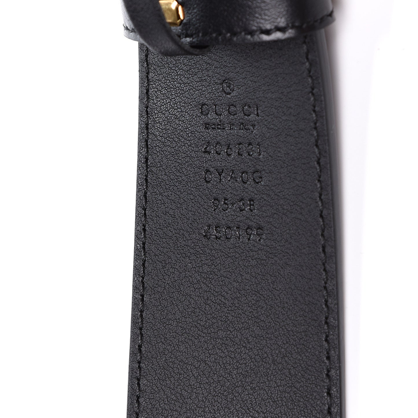 Plutone Calfskin Double G 40mm Belt 95 38 Black