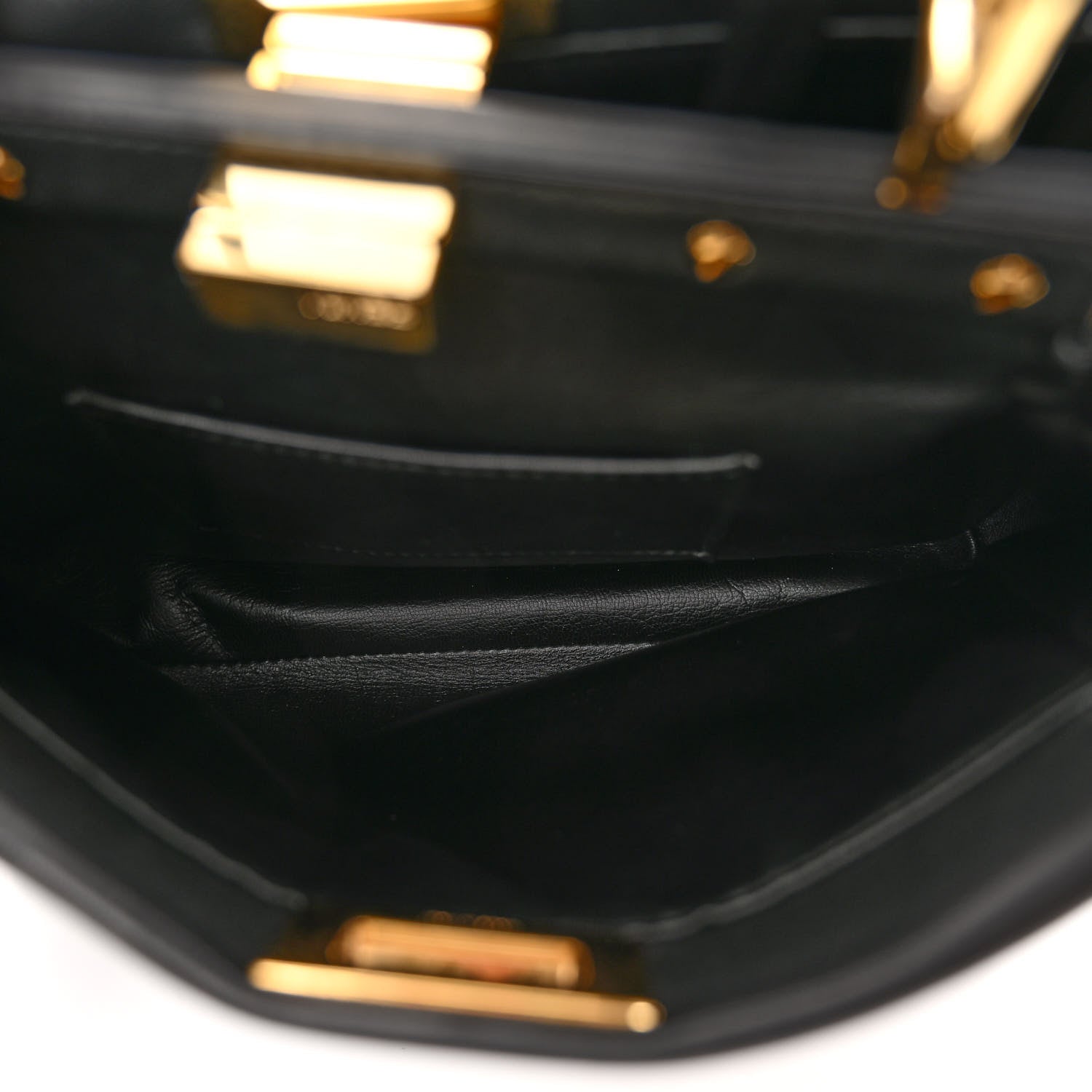 Fendi Nappa Mini Peekaboo Iconic Satchel Black 6 of 9