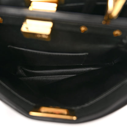 Fendi Nappa Mini Peekaboo Iconic Satchel Black 6 of 9