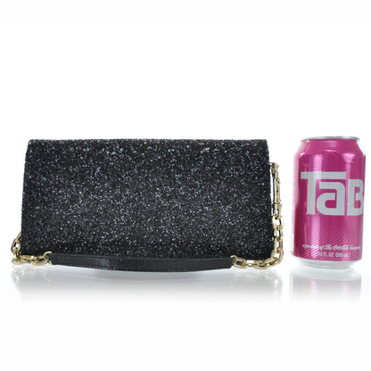 Jimmy Choo Glitter Riane Clutch Black 2 of 8