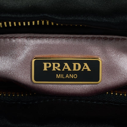 Prada Satin Evening Clutch Black 6 of 10