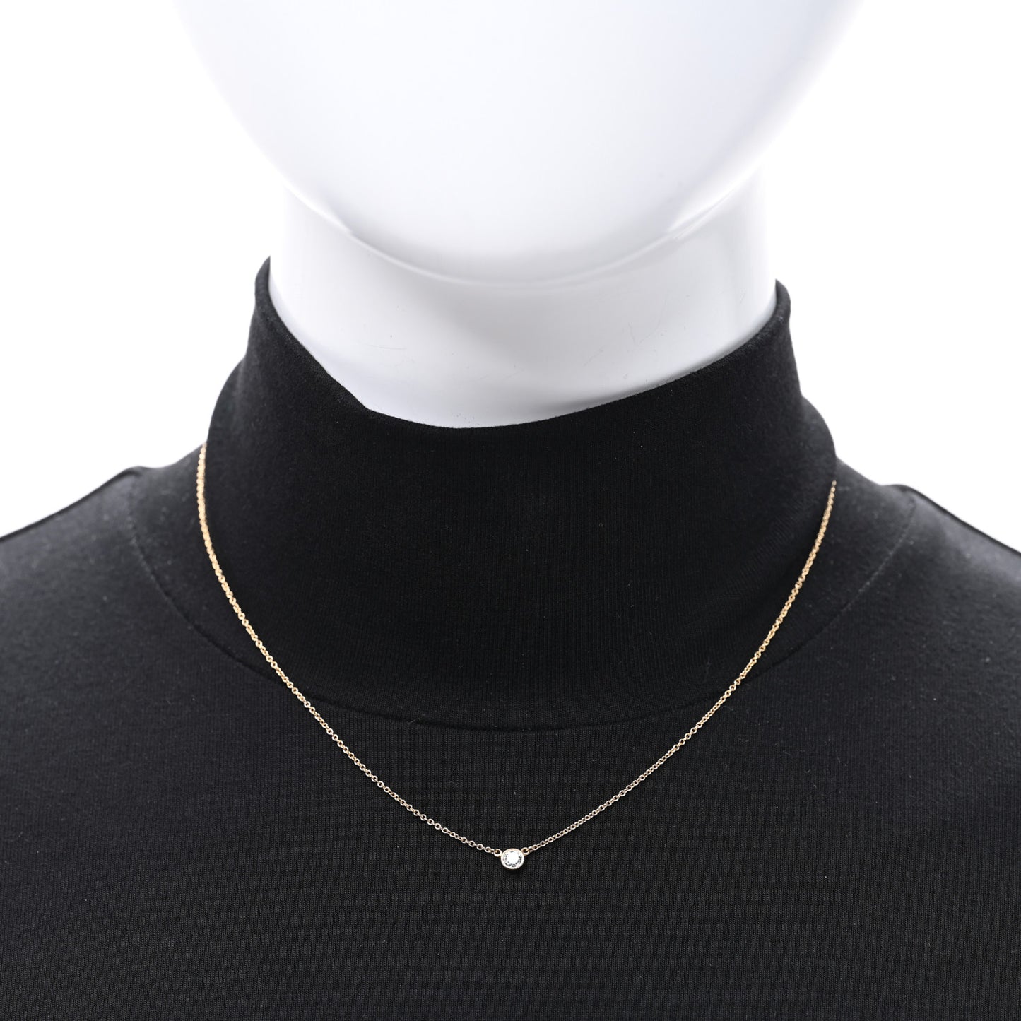 18K Yellow Gold Diamond .15ct Elsa Peretti Diamonds by the Yard Pendant Necklace