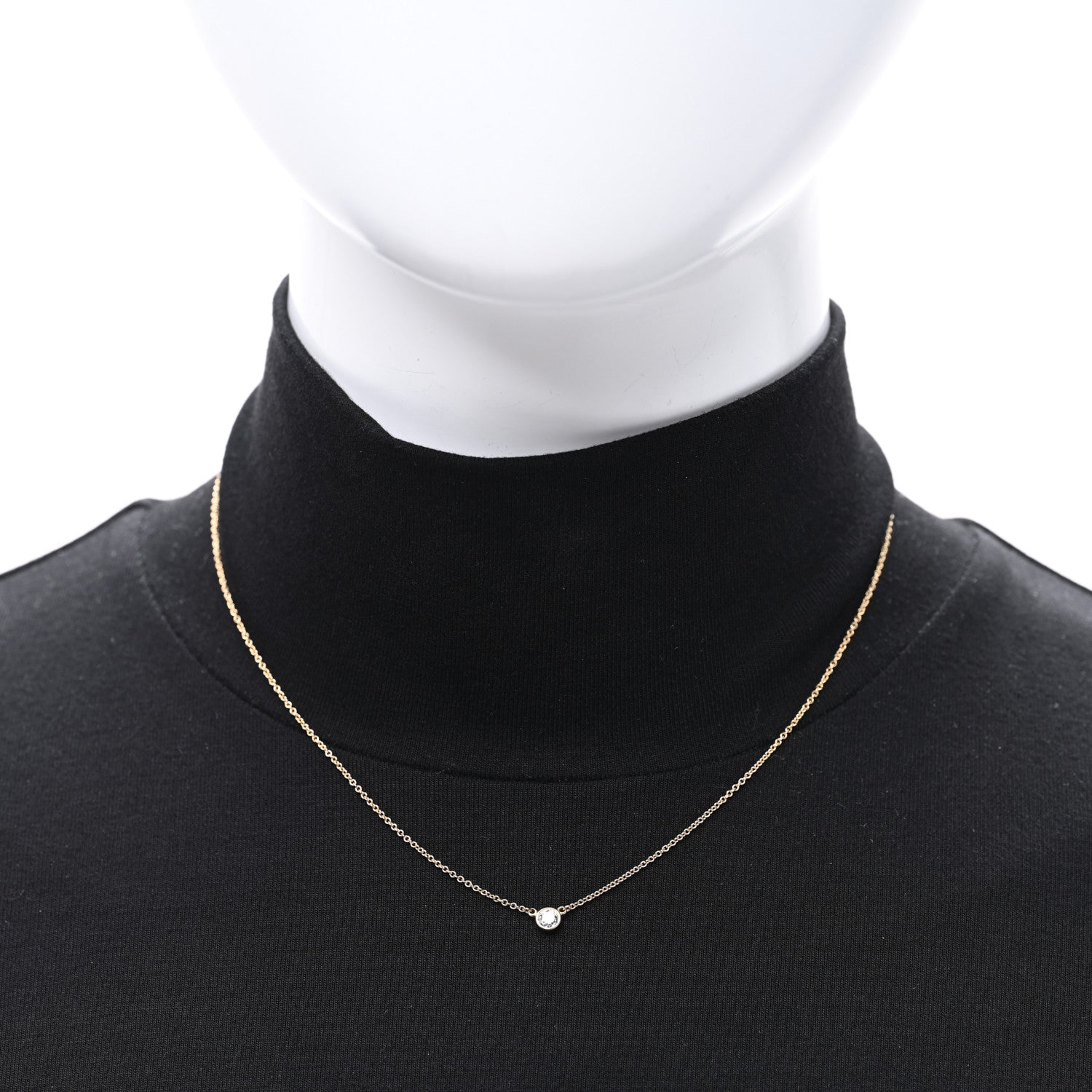 Tiffany 18K Yellow Gold Diamond .15ct Elsa Peretti Diamonds by the Yard Pendant Necklace 2 of 4