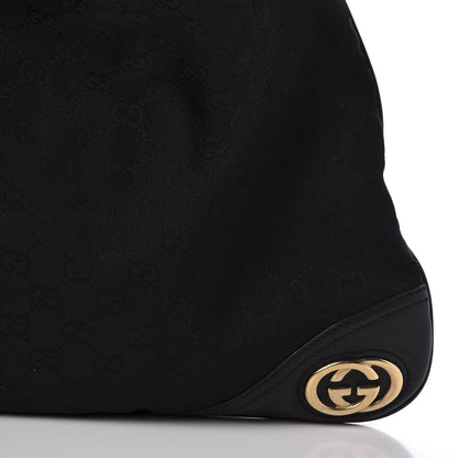 Gucci Monogram Medium New Britt Hobo Black 10 of 13