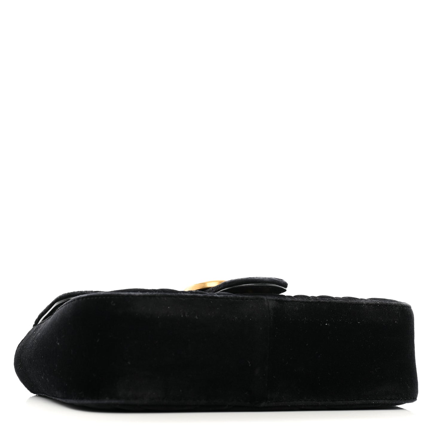 Velvet Matelasse Mini GG Marmont Shoulder Bag Black