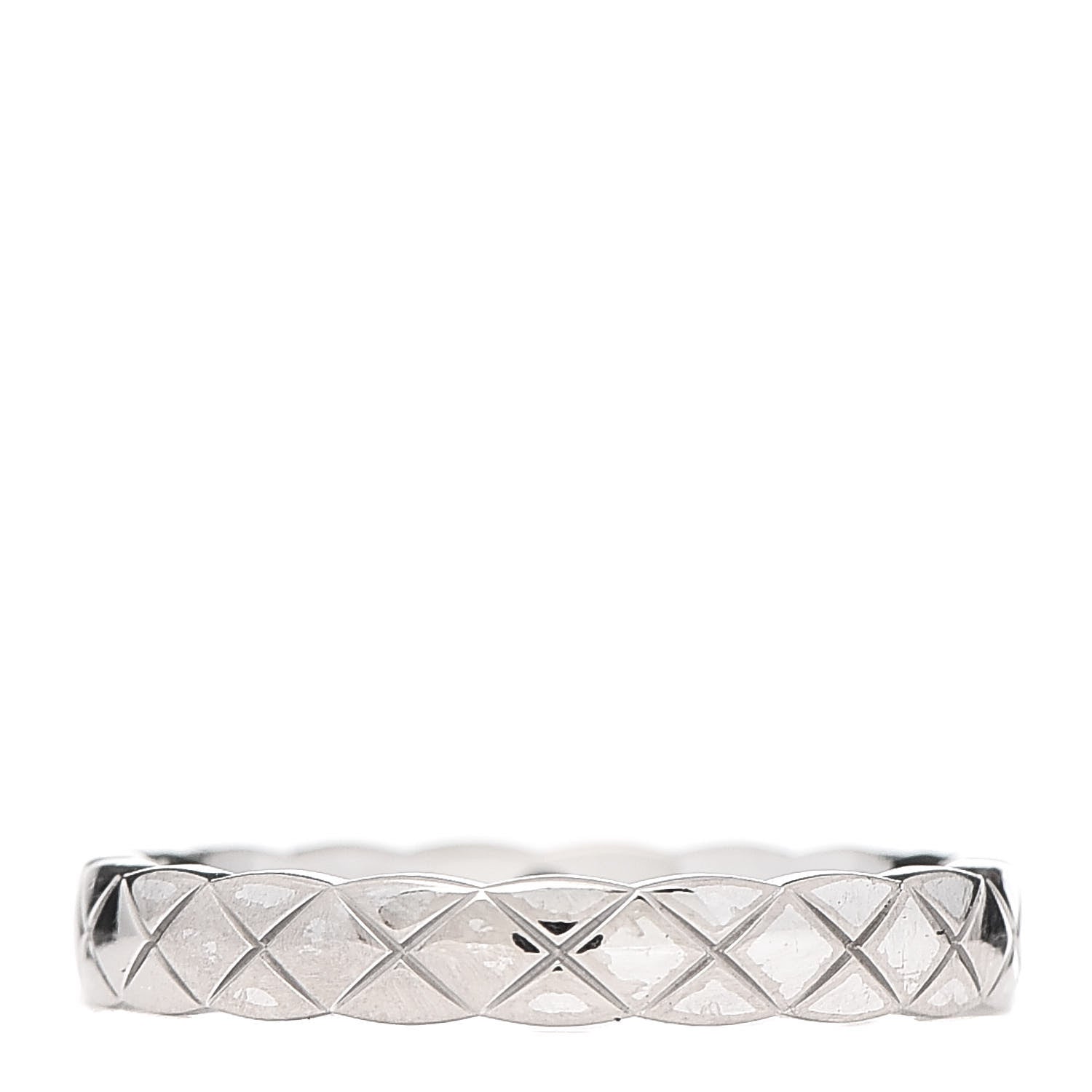 Chanel 18K White Gold Mini Coco Crush Ring 54 6.75 1 of 5